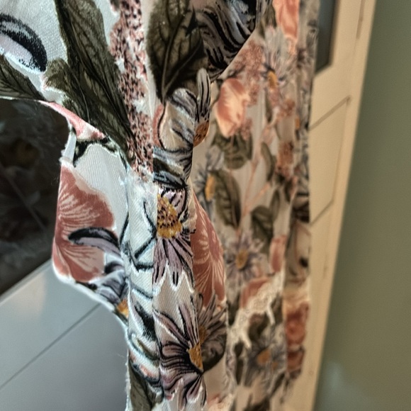 For Love and Lemons sz S Floral Lace Trim Women's Tunic Top Mini Dress euc - Picture 11 of 13